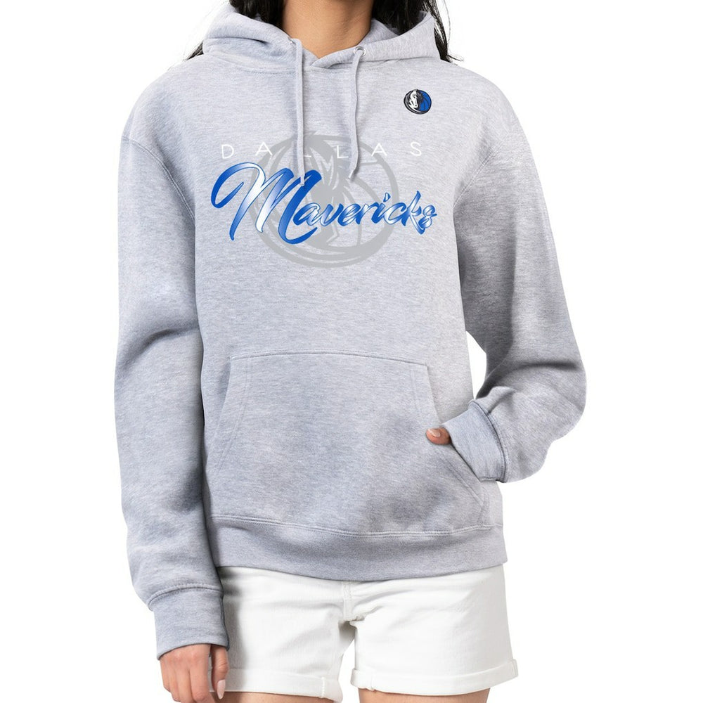 Dallas Mavericks G-III 4Her by Carl Banks Women's Shadow Logo Tri-Blend Fleece Hoodie Gray - NBA