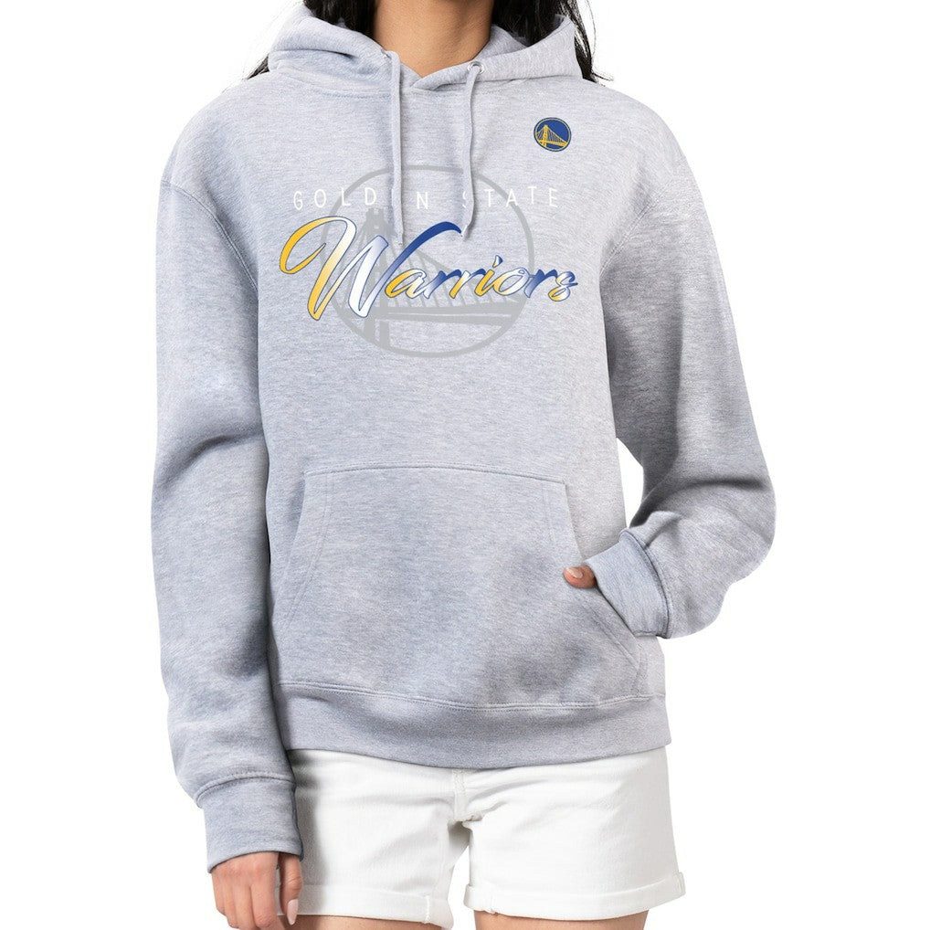 Golden State Warriors G-III 4Her by Carl Banks Women's Shadow Logo Tri-Blend Fleece Hoodie Gray - NBA