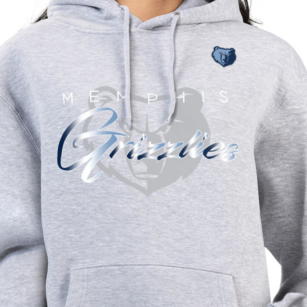 Memphis Grizzlies G-III 4Her by Carl Banks Women's Shadow Logo Tri-Blend Fleece Hoodie Gray - NBA