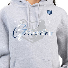 Memphis Grizzlies G-III 4Her by Carl Banks Women's Shadow Logo Tri-Blend Fleece Hoodie Gray - NBA