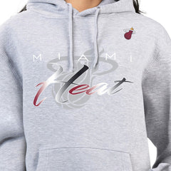 Miami Heat G-III 4Her by Carl Banks Women's Shadow Logo Tri-Blend Fleece Hoodie Gray - NBA