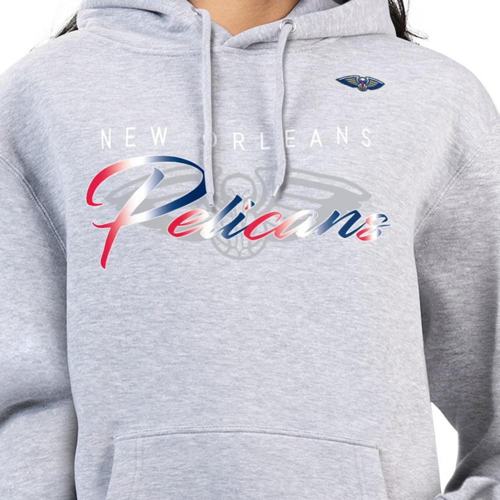 New Orleans Pelicans G-III 4Her by Carl Banks Women's Shadow Logo Tri-Blend Fleece Hoodie Gray - NBA