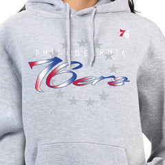 Philadelphia 76ers G-III 4Her by Carl Banks Women's Shadow Logo Tri-Blend Fleece Hoodie Gray - NBA