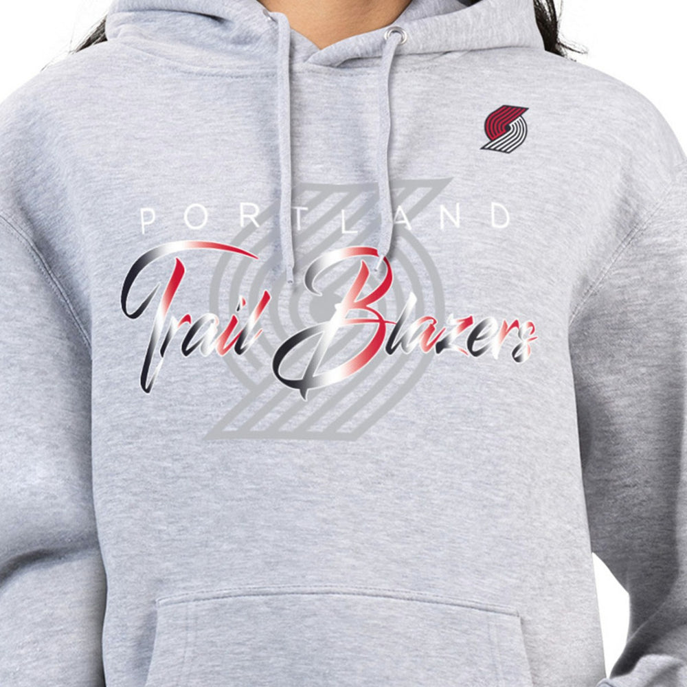 Portland Trail Blazers G-III 4Her by Carl Banks Women's Shadow Logo Tri-Blend Fleece Hoodie Gray - NBA