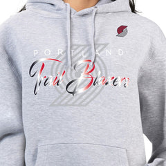 Portland Trail Blazers G-III 4Her by Carl Banks Women's Shadow Logo Tri-Blend Fleece Hoodie Gray - NBA