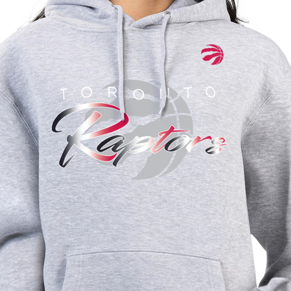 Toronto Raptors G-III 4Her by Carl Banks Women's Shadow Logo Tri-Blend Fleece Hoodie Gray - NBA