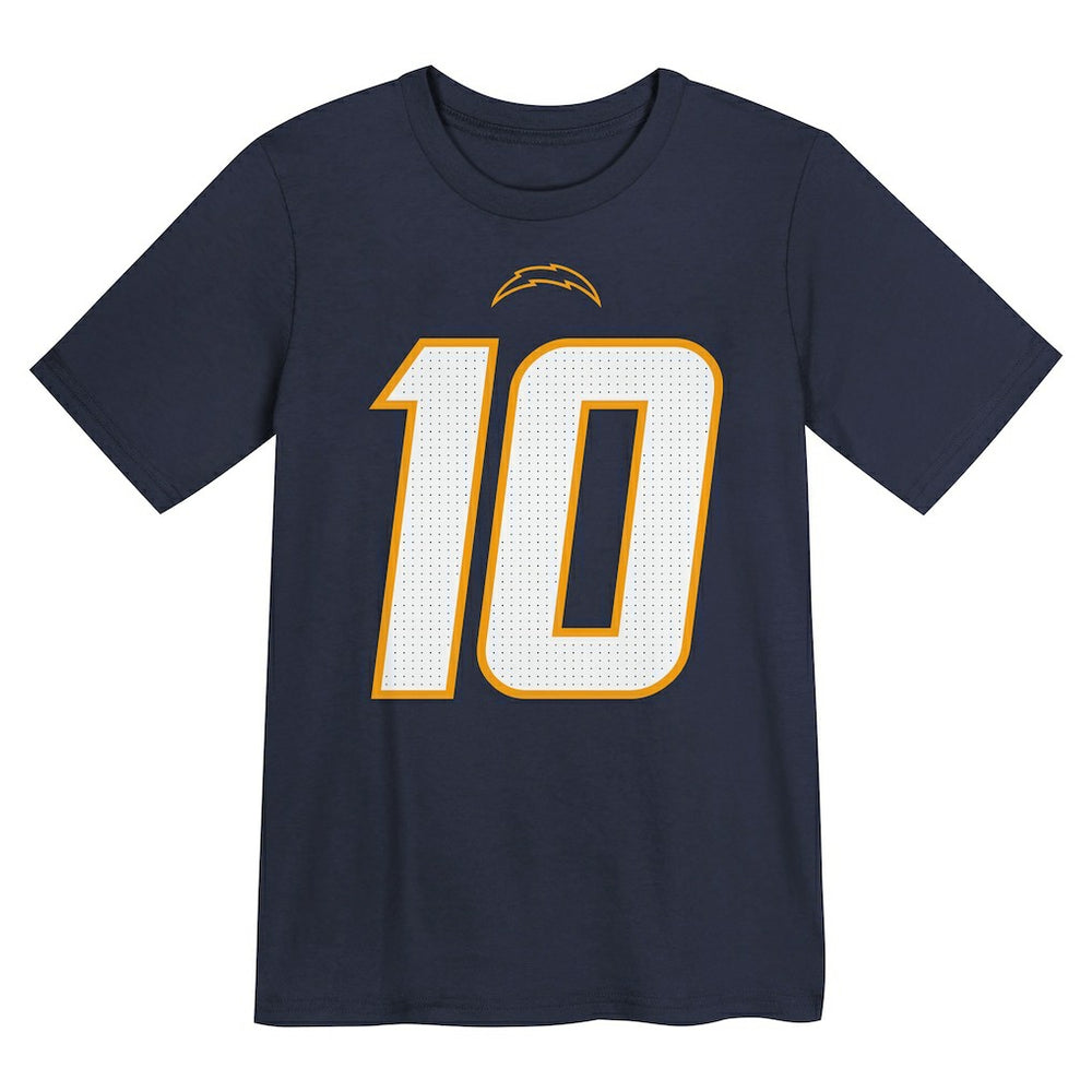 Justin Herbert Los Angeles Chargers Youth Name & Number T-Shirt Navy | Nike for Sale