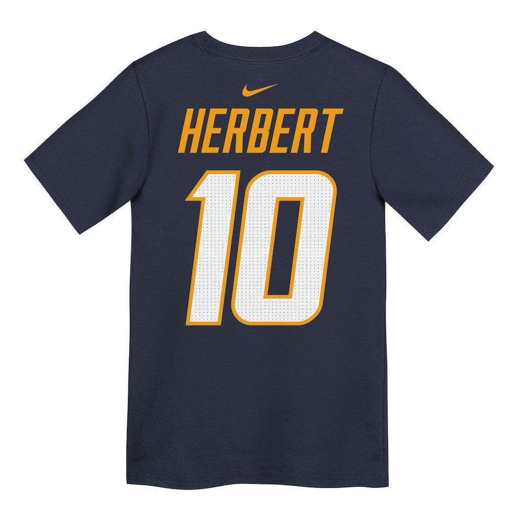 Justin Herbert Los Angeles Chargers Youth Name & Number T-Shirt Navy | Nike for Sale