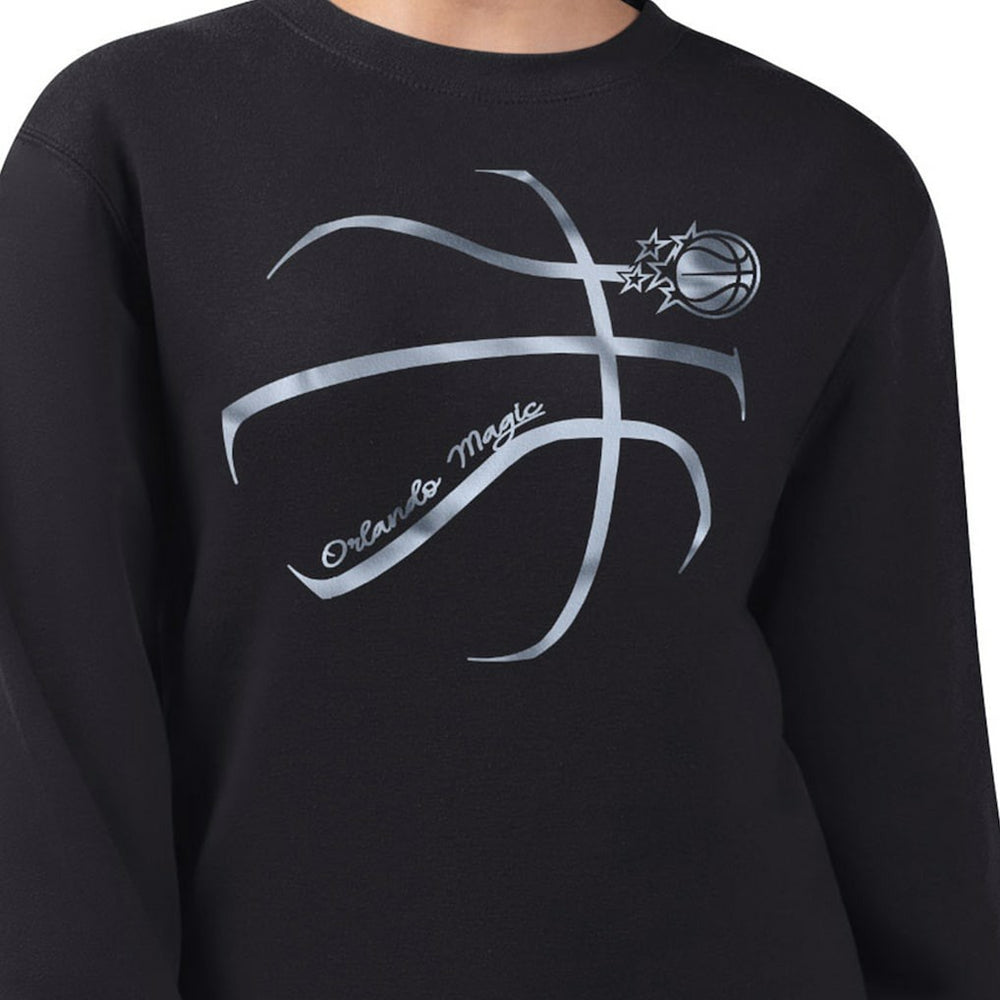 Orlando Magic G-III 4Her by Carl Banks Women's Metallic Print Basketball Sketch Fleece Sweatshirt Black - NBA