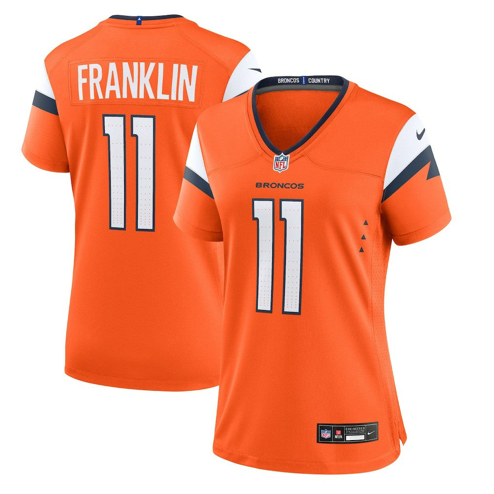 Troy Franklin Denver Broncos Women's Team Game Jersey Orange | Nike for Sale
