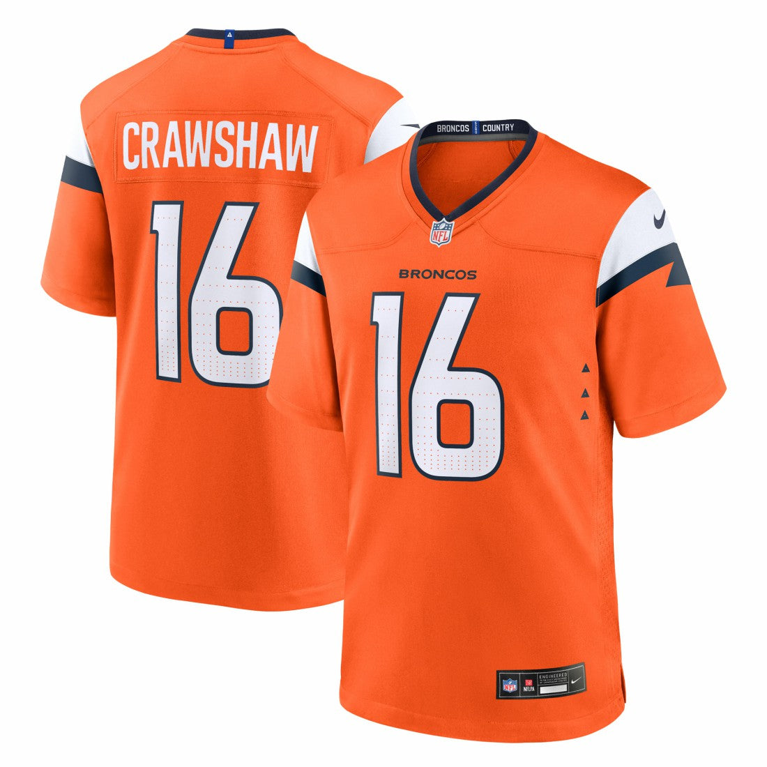 Jeremy Crawshaw Denver Broncos Team Game Jersey Orange | Nike for Sale