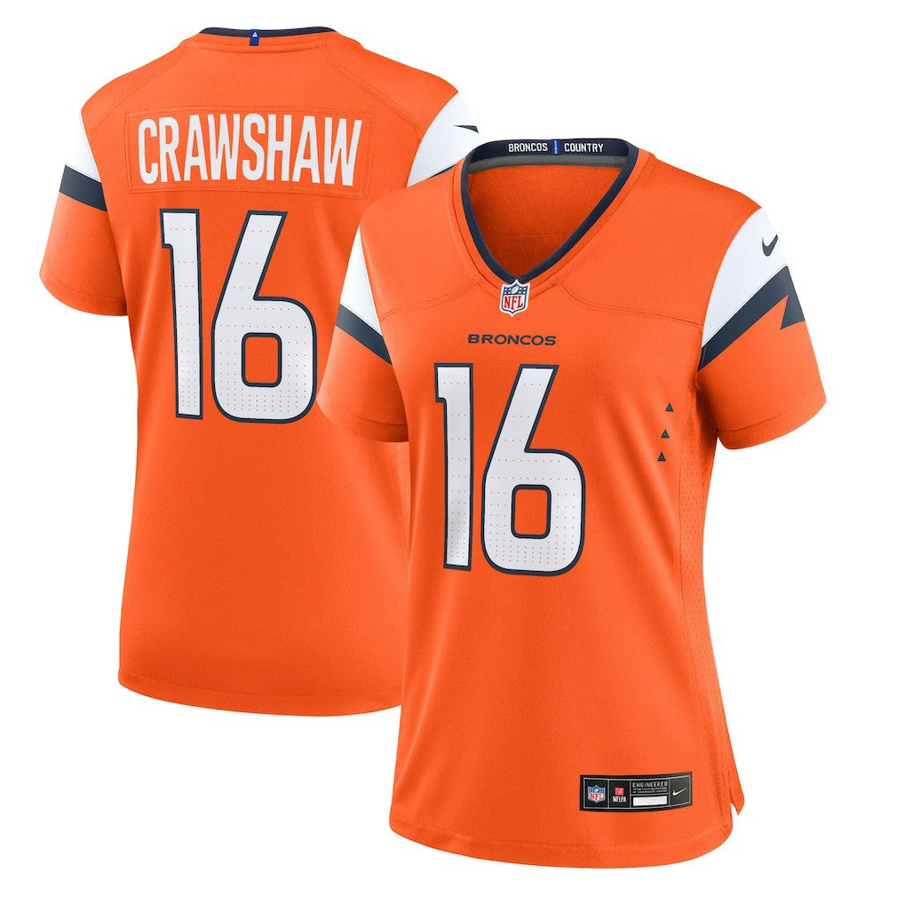 Jeremy Crawshaw Denver Broncos Women's Team Game Jersey Orange | Nike for Sale
