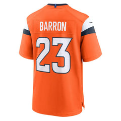 Jahdae Barron Denver Broncos Team Game Jersey Orange | Nike for Sale