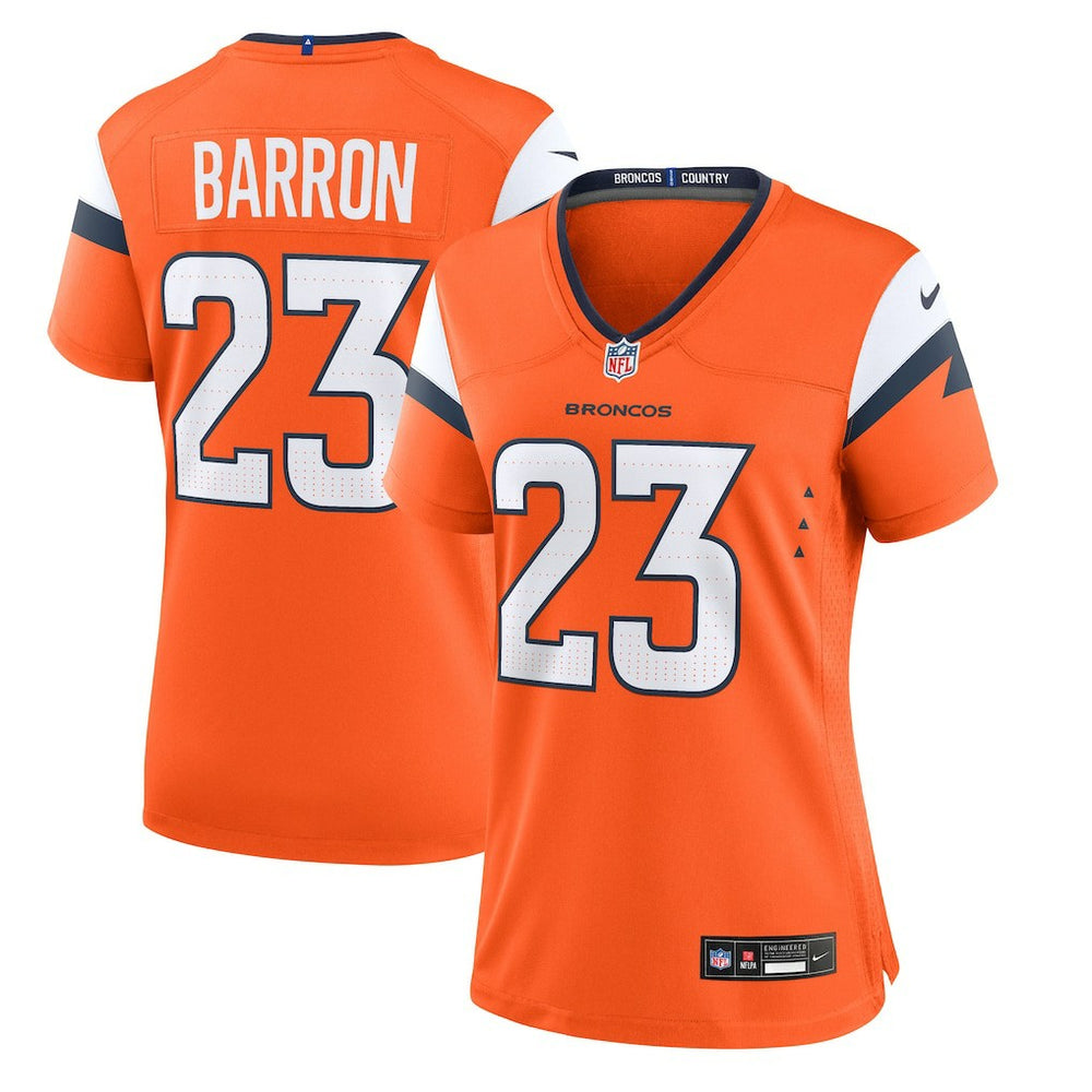 Jahdae Barron Denver Broncos Women's Team Game Jersey Orange | Nike for Sale