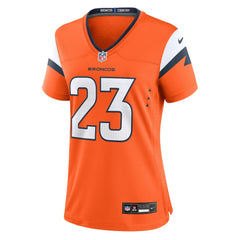 Jahdae Barron Denver Broncos Women's Team Game Jersey Orange | Nike for Sale