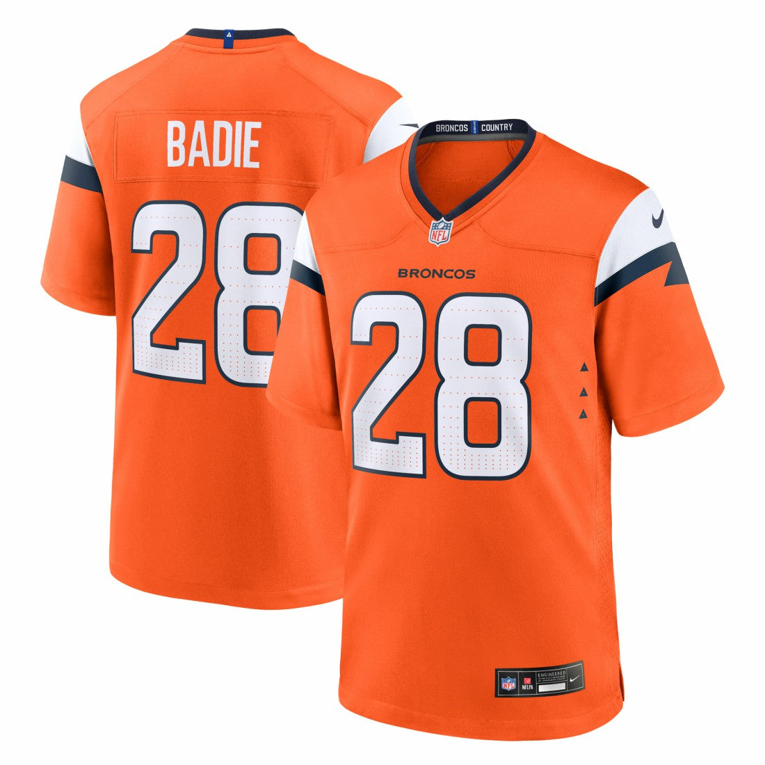 Tyler Badie Denver Broncos Team Game Jersey Orange | Nike for Sale