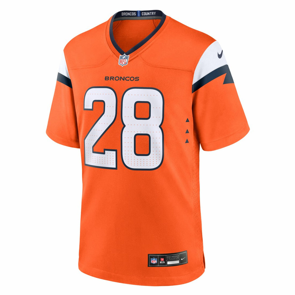 Tyler Badie Denver Broncos Team Game Jersey Orange | Nike for Sale