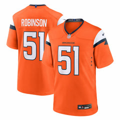 Que Robinson Denver Broncos Team Game Jersey Orange | Nike for Sale