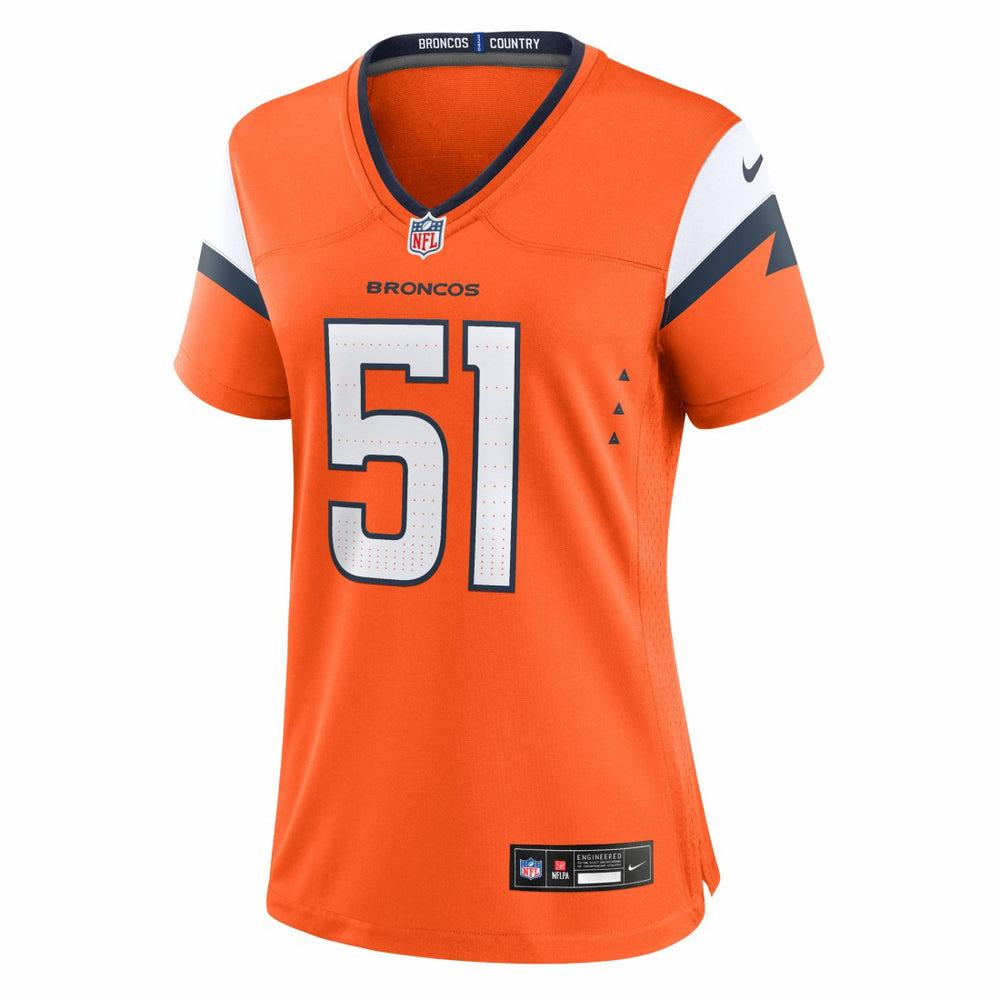 Que Robinson Denver Broncos Women's Team Game Jersey Orange | Nike for Sale