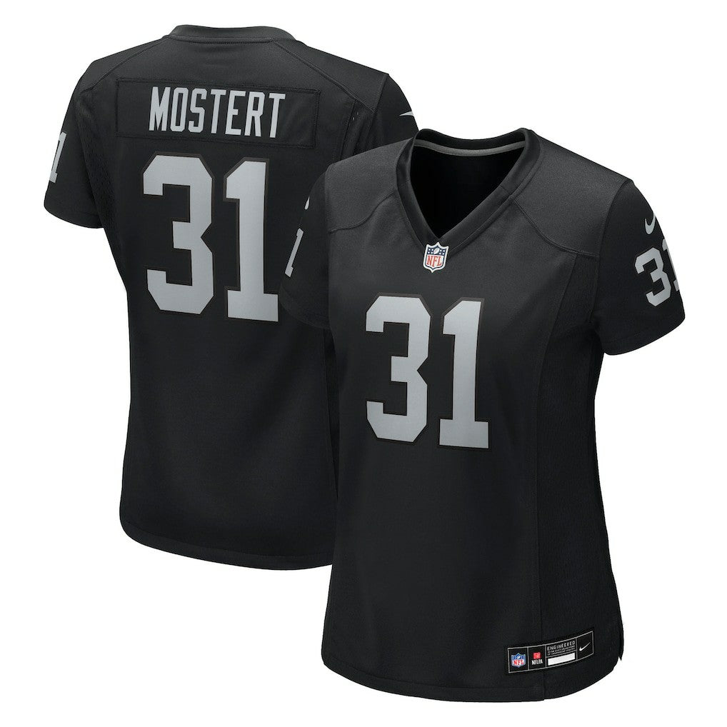 Raheem Mostert Las Vegas Raiders Women's Team Game Jersey Black | Nike for Sale