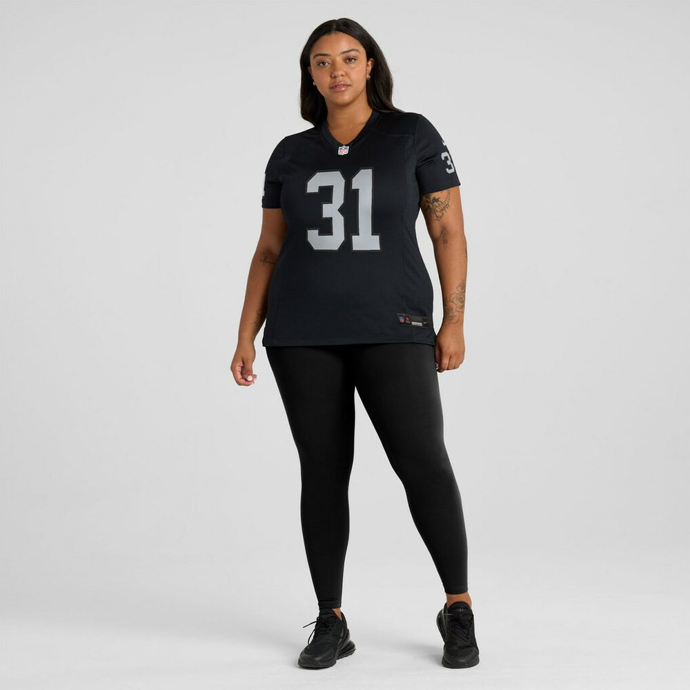 Raheem Mostert Las Vegas Raiders Women's Team Game Jersey Black | Nike for Sale