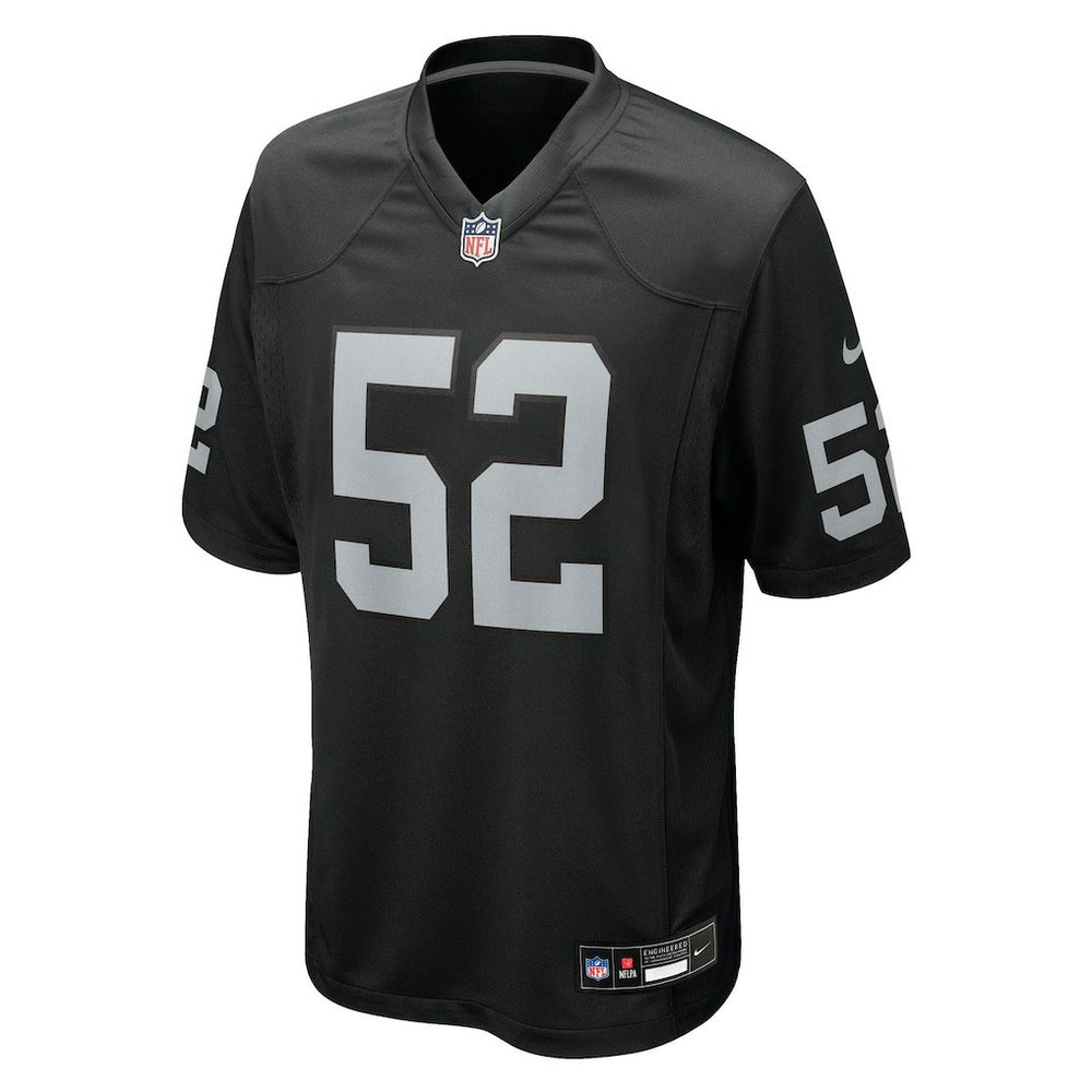 Elandon Roberts Las Vegas Raiders Team Game Jersey Black | Nike for Sale