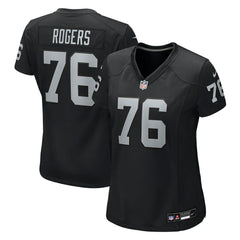Caleb Rogers Las Vegas Raiders Women's Team Game Jersey Black | Nike for Sale