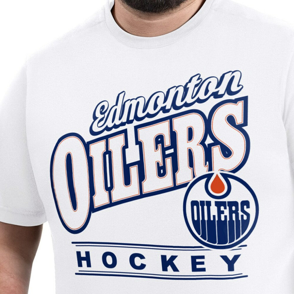 Edmonton Oilers G-III Sports by Carl Banks Adaptive Headliner T-Shirt - White - NHL
