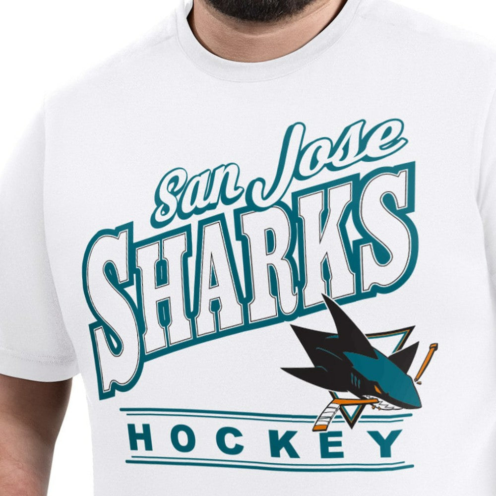 San Jose Sharks G-III Sports by Carl Banks Adaptive Headliner T-Shirt - White - NHL