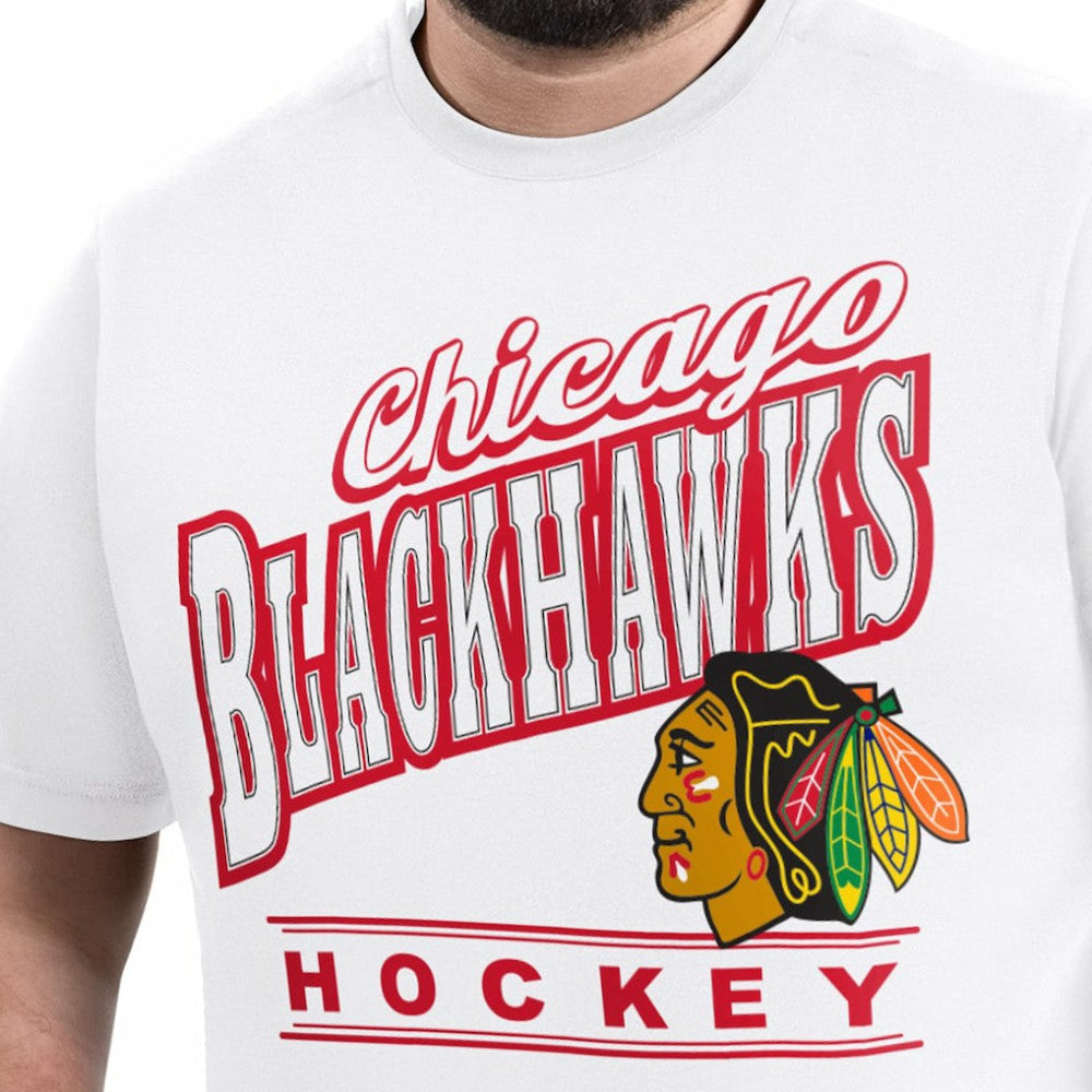 Chicago Blackhawks G-III Sports by Carl Banks Adaptive Headliner T-Shirt - White - NHL