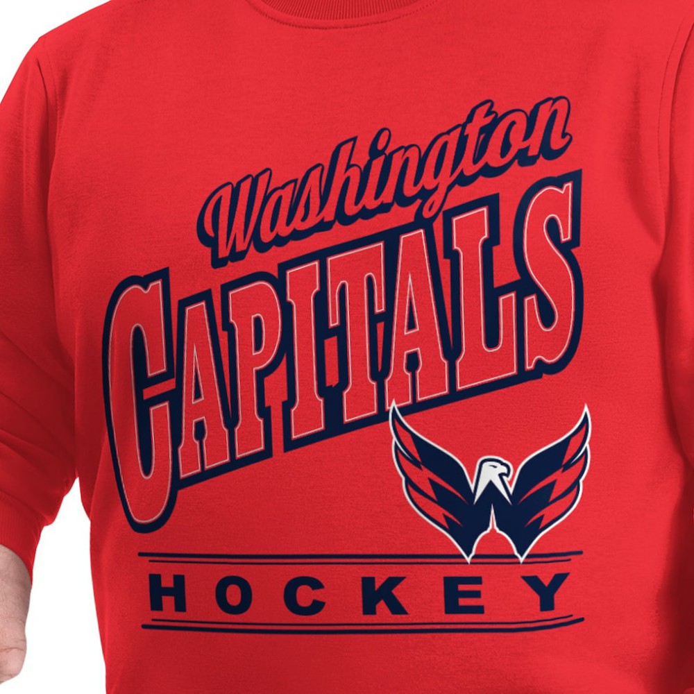 Washington Capitals G-III Sports by Carl Banks Adaptive Headliner Fleece Sweatshirt - Red - NHL
