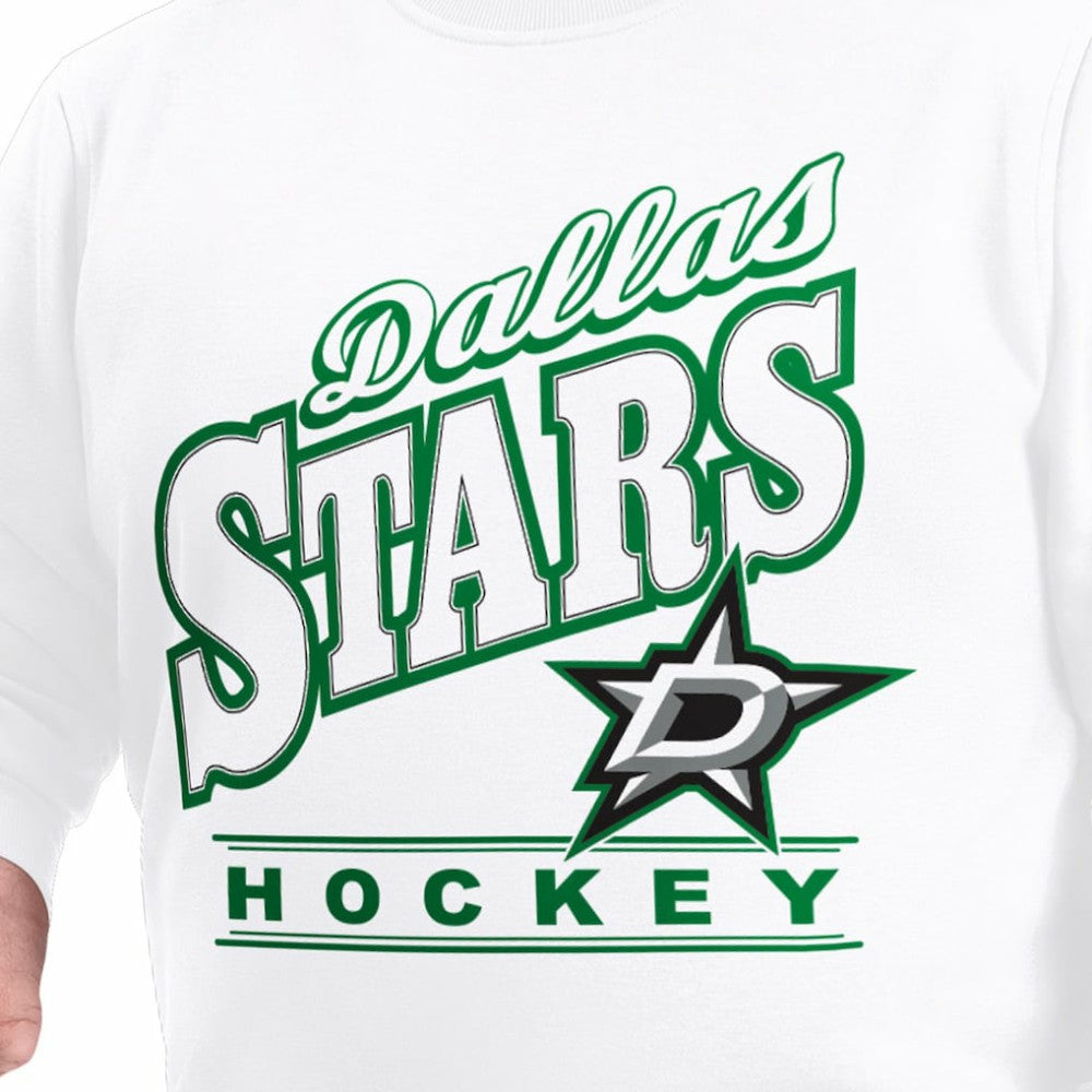 Dallas Stars G-III Sports by Carl Banks Adaptive Headliner Fleece Sweatshirt - White - NHL