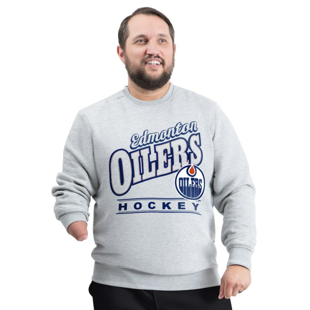 Edmonton Oilers G-III Sports by Carl Banks Adaptive Headliner Fleece Sweatshirt - Gray - NHL