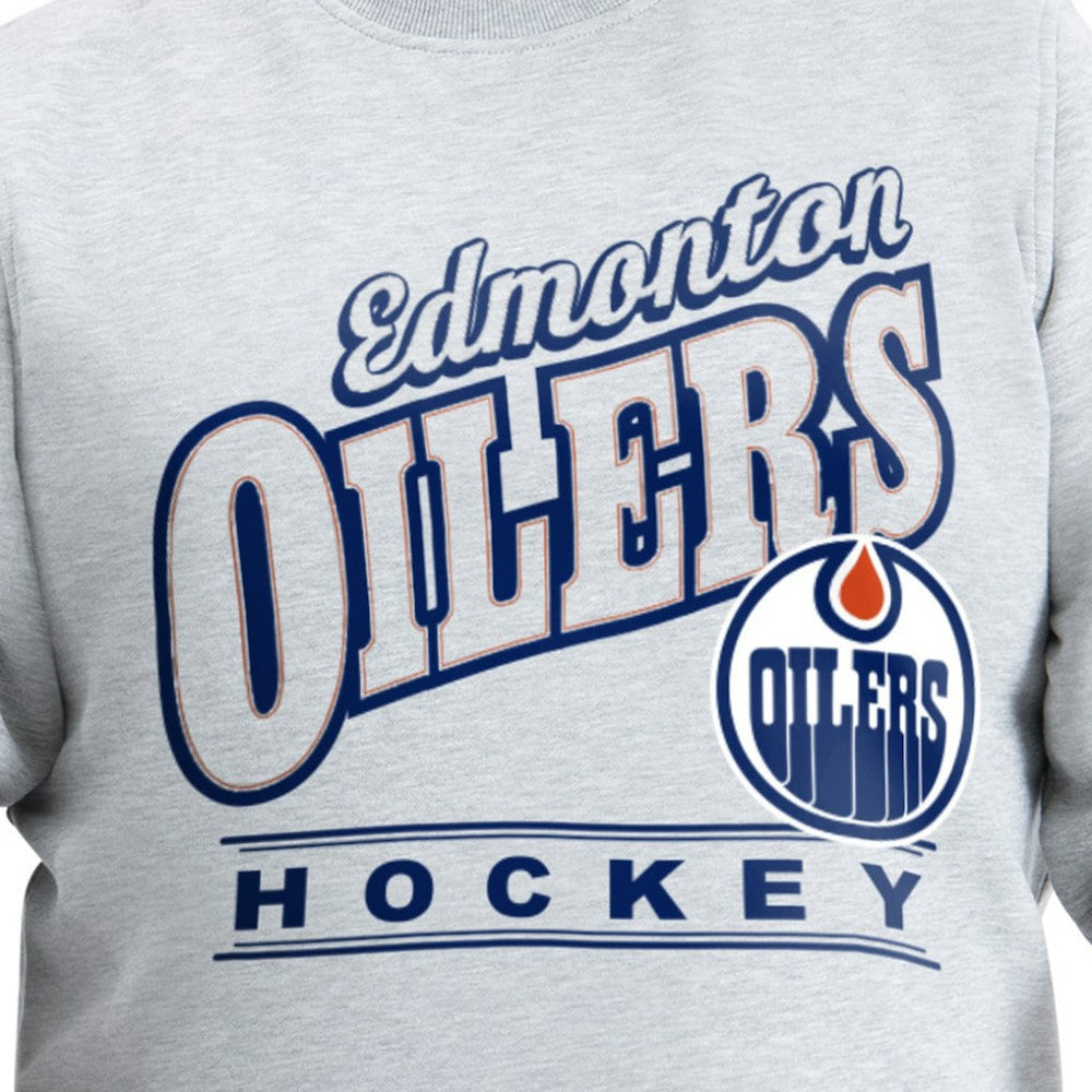 Edmonton Oilers G-III Sports by Carl Banks Adaptive Headliner Fleece Sweatshirt - Gray - NHL