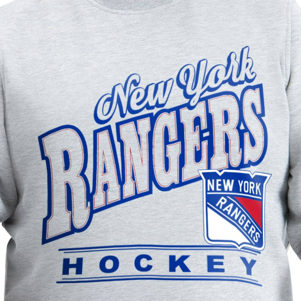 New York Rangers G-III Sports by Carl Banks Adaptive Headliner Fleece Sweatshirt - Gray - NHL