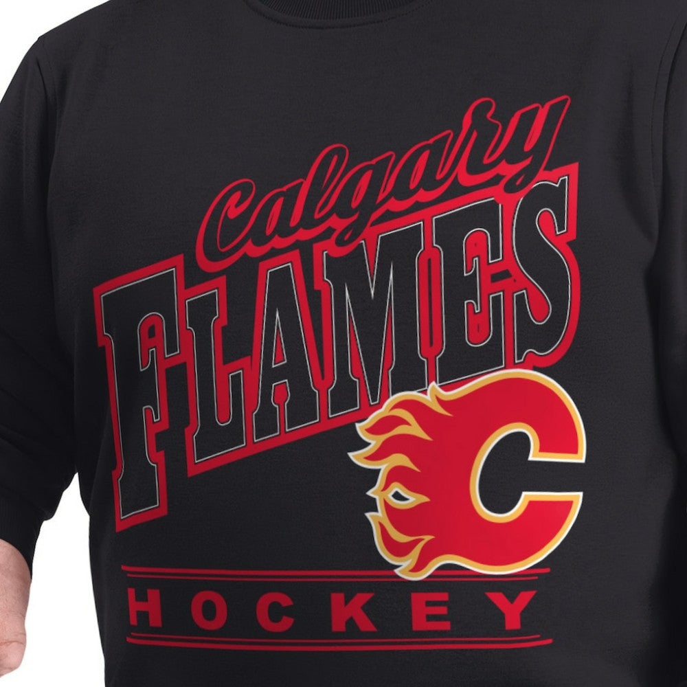 Calgary Flames G-III Sports by Carl Banks Adaptive Headliner Fleece Sweatshirt - Black - NHL