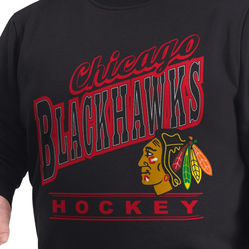 Chicago Blackhawks G-III Sports by Carl Banks Adaptive Headliner Fleece Sweatshirt - Black - NHL