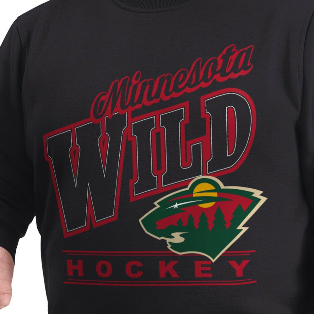 Minnesota Wild G-III Sports by Carl Banks Adaptive Headliner Fleece Sweatshirt - Black - NHL