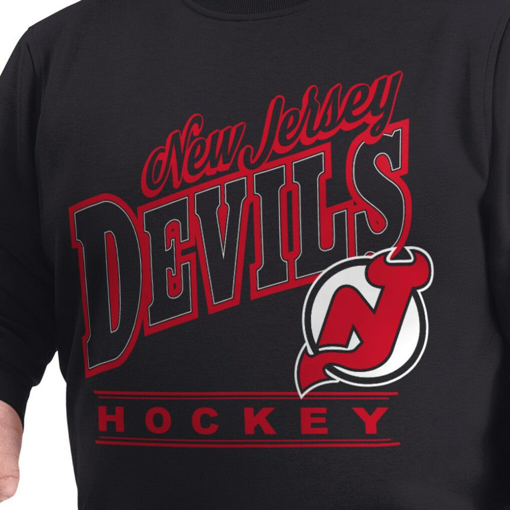 New Jersey Devils G-III Sports by Carl Banks Adaptive Headliner Fleece Sweatshirt - Black - NHL