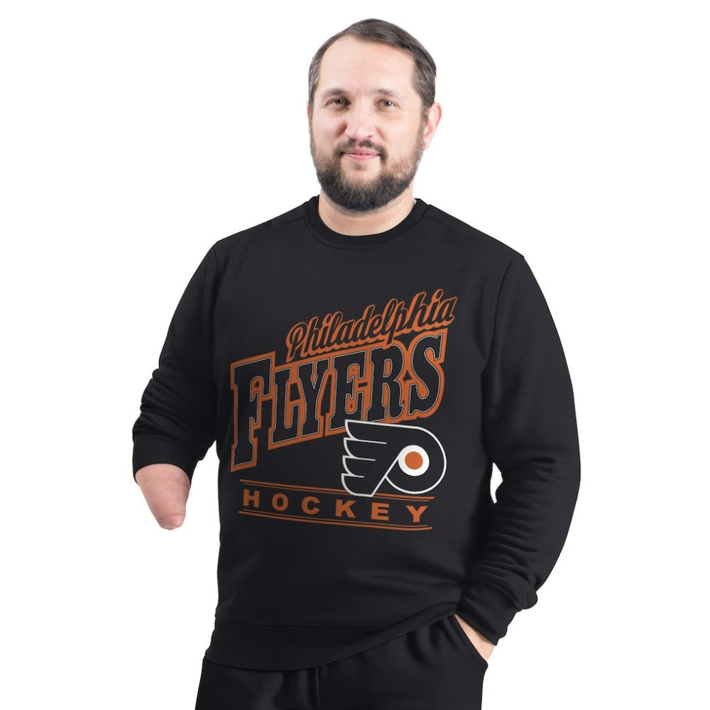Philadelphia Flyers G-III Sports by Carl Banks Adaptive Headliner Fleece Sweatshirt - Black - NHL