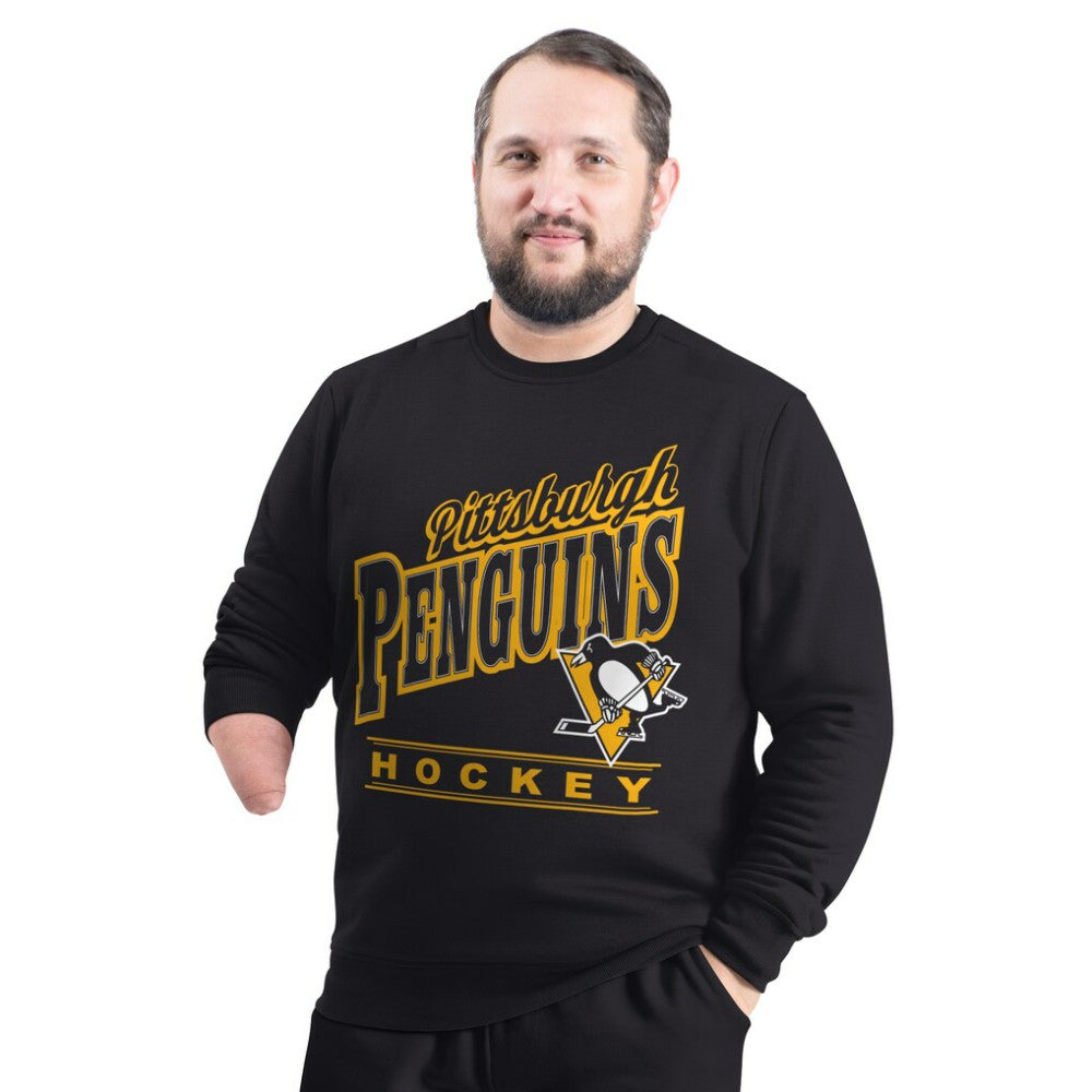 Pittsburgh Penguins G-III Sports by Carl Banks Adaptive Headliner Fleece Sweatshirt - Black - NHL