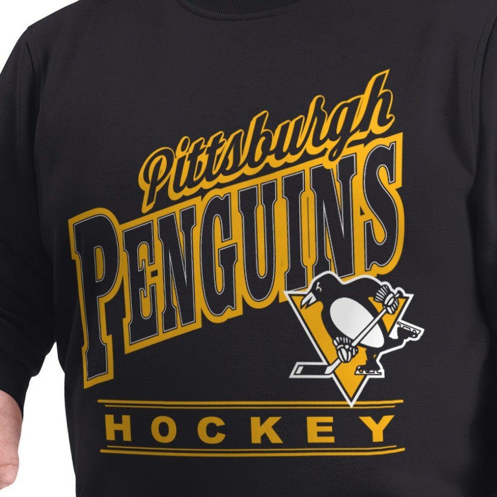 Pittsburgh Penguins G-III Sports by Carl Banks Adaptive Headliner Fleece Sweatshirt - Black - NHL