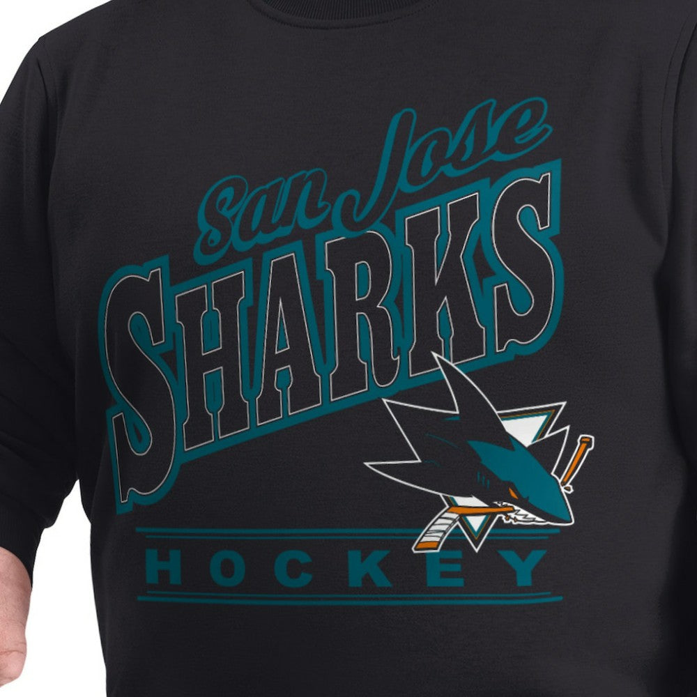 San Jose Sharks G-III Sports by Carl Banks Adaptive Headliner Fleece Sweatshirt - Black - NHL
