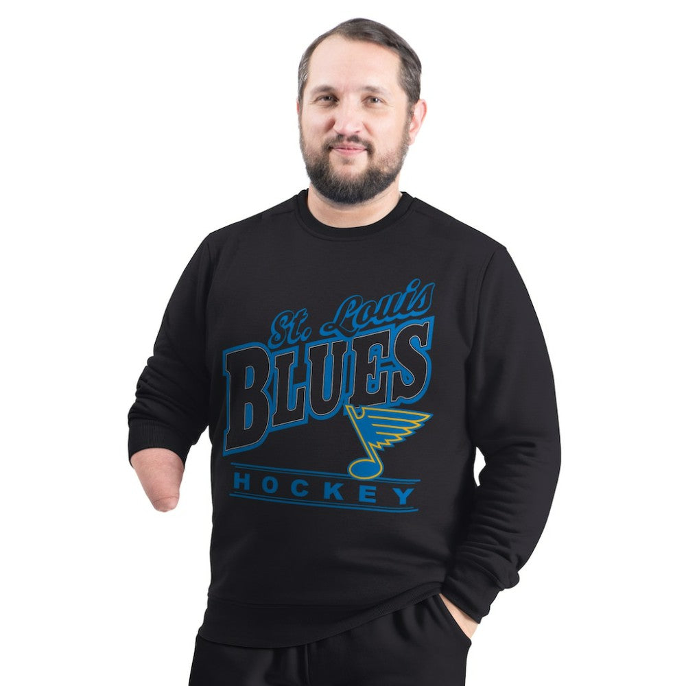 St. Louis Blues G-III Sports by Carl Banks Adaptive Headliner Fleece Sweatshirt - Black - NHL