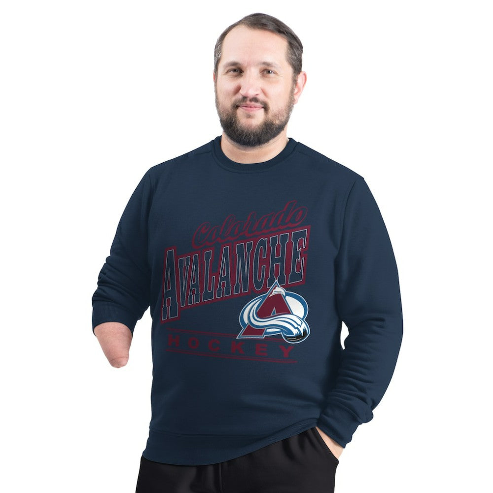 Colorado Avalanche G-III Sports by Carl Banks Adaptive Headliner Fleece Sweatshirt - Navy - NHL