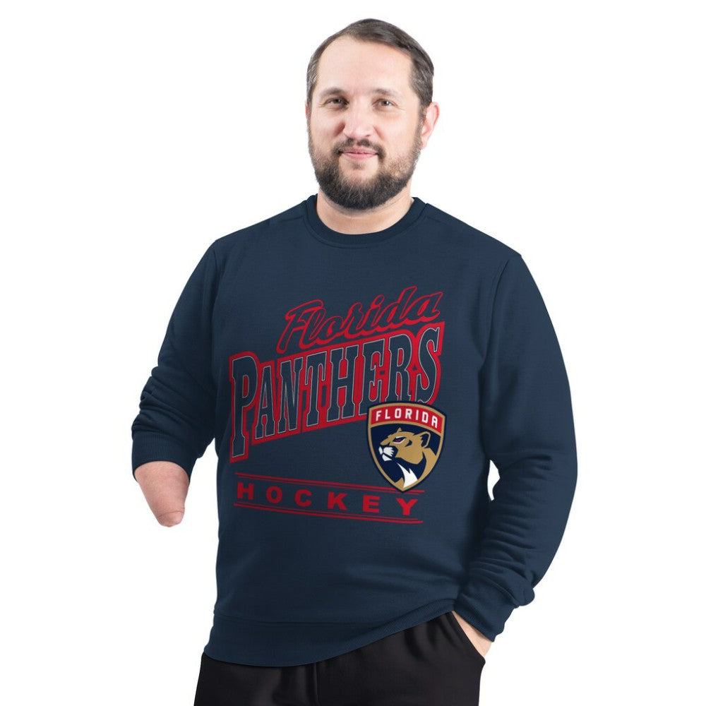 Florida Panthers G-III Sports by Carl Banks Adaptive Headliner Fleece Sweatshirt - Navy - NHL