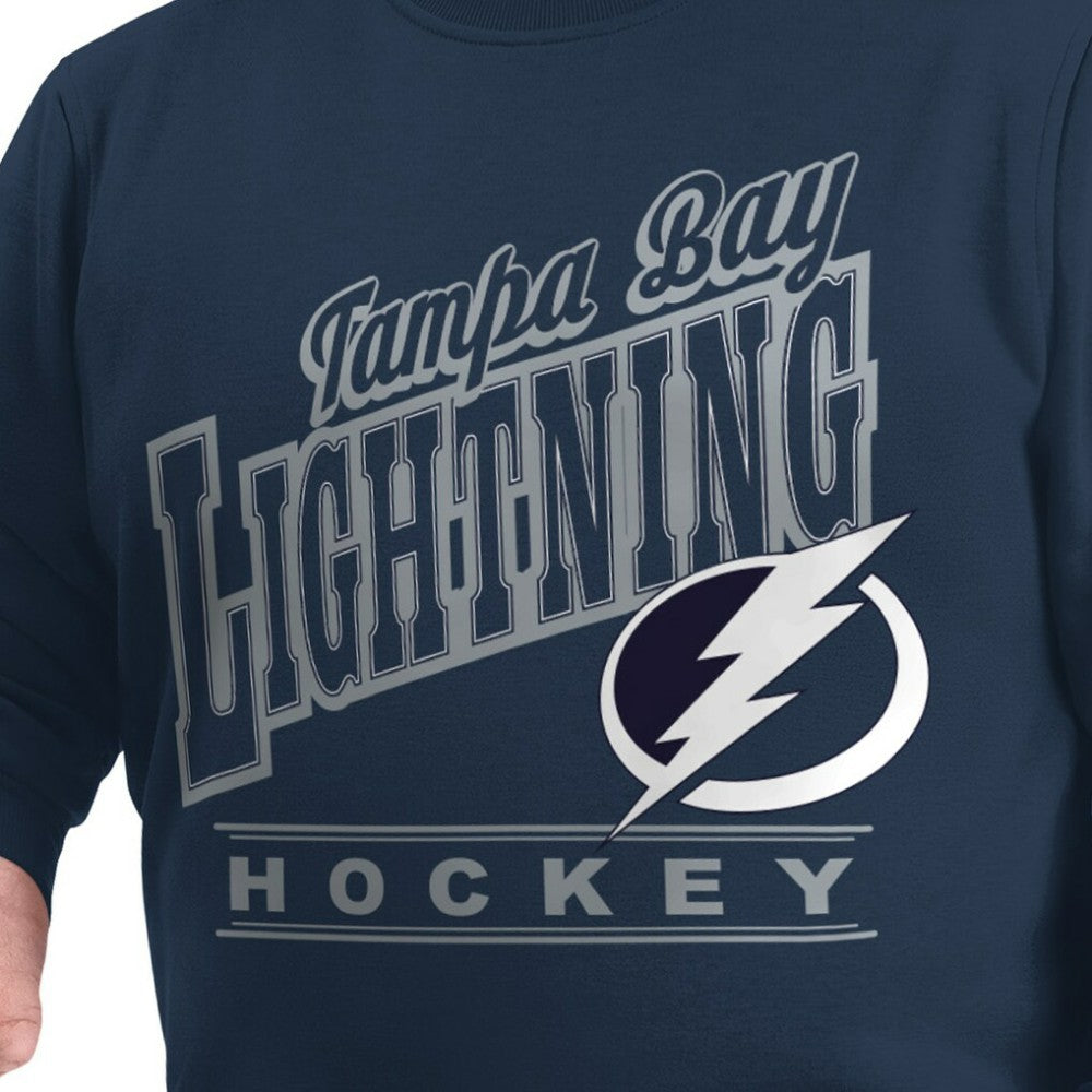 Tampa Bay Lightning G-III Sports by Carl Banks Adaptive Headliner Fleece Sweatshirt - Navy - NHL