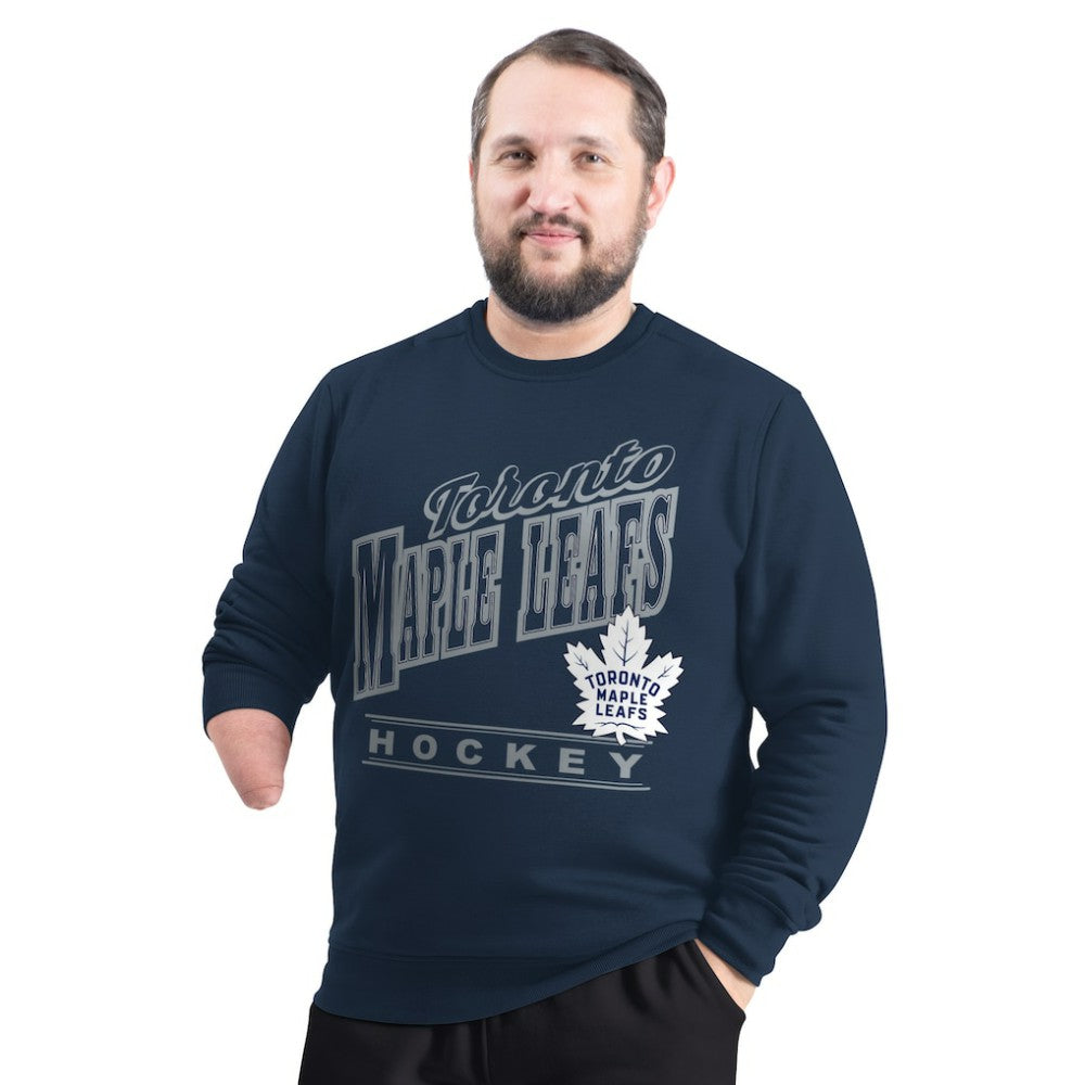 Toronto Maple Leafs G-III Sports by Carl Banks Adaptive Headliner Fleece Sweatshirt - Navy - NHL