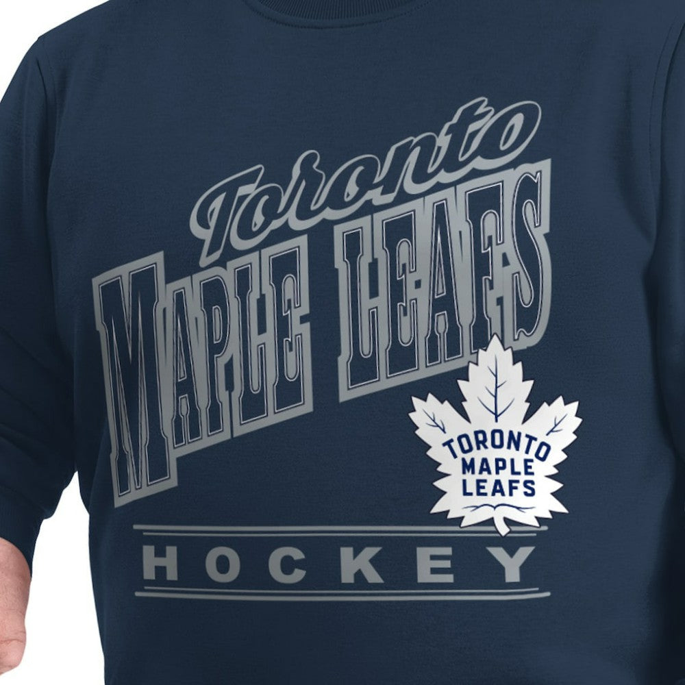 Toronto Maple Leafs G-III Sports by Carl Banks Adaptive Headliner Fleece Sweatshirt - Navy - NHL
