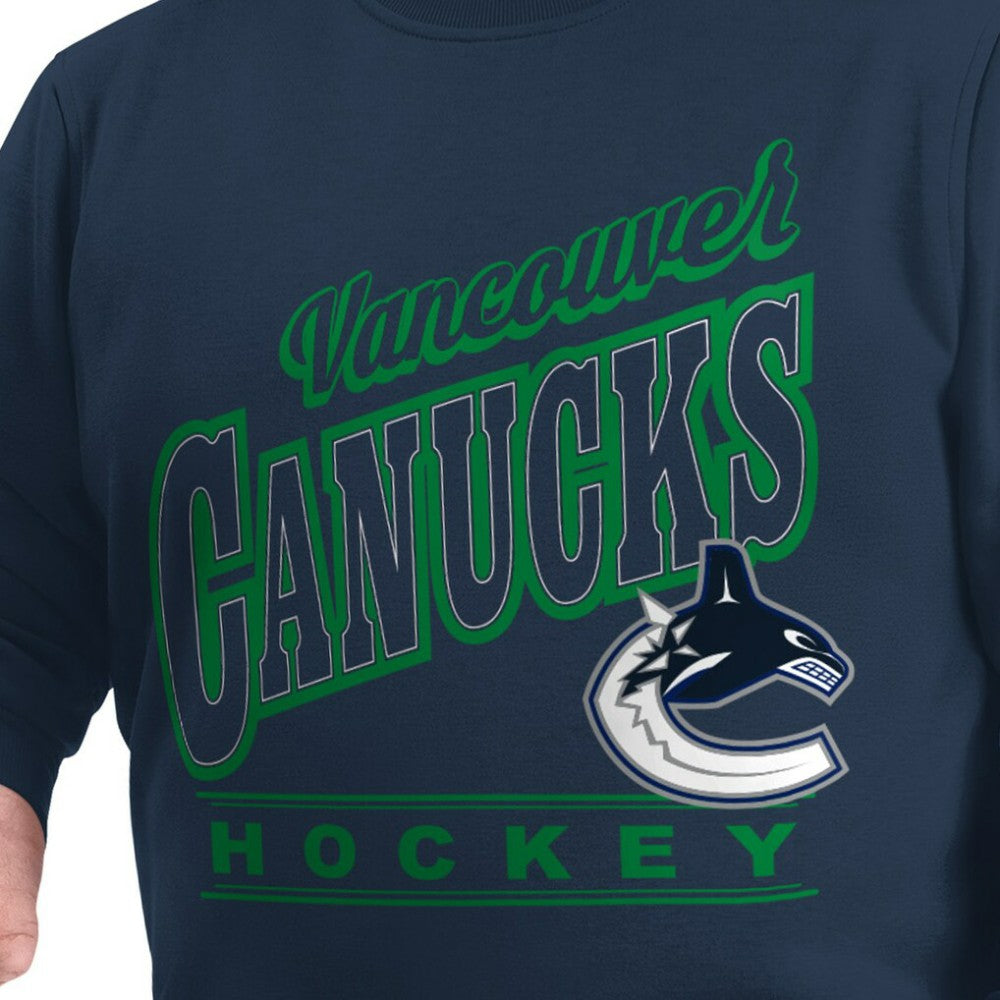 Vancouver Canucks G-III Sports by Carl Banks Adaptive Headliner Fleece Sweatshirt - Navy - NHL